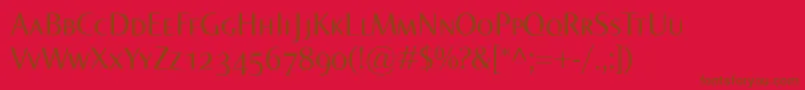 NormaSmallcaps Font – Brown Fonts on Red Background