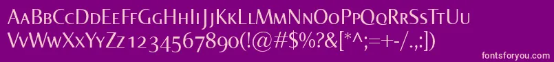 NormaSmallcaps Font – Pink Fonts on Purple Background