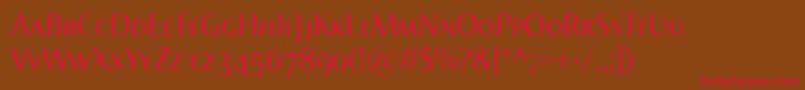 NormaSmallcaps Font – Red Fonts on Brown Background