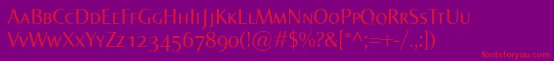 NormaSmallcaps Font – Red Fonts on Purple Background