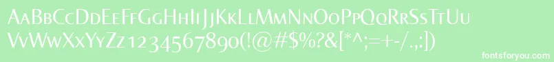 NormaSmallcaps Font – White Fonts on Green Background