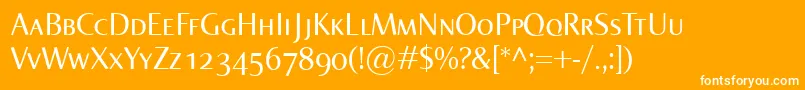 NormaSmallcaps Font – White Fonts on Orange Background