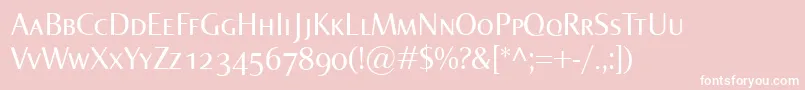 NormaSmallcaps Font – White Fonts on Pink Background