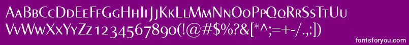 NormaSmallcaps Font – White Fonts on Purple Background