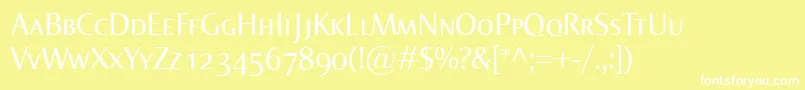 NormaSmallcaps Font – White Fonts on Yellow Background