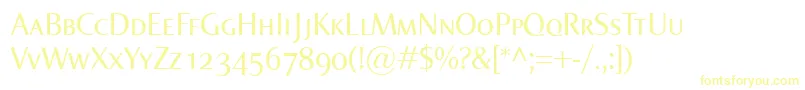 NormaSmallcaps Font – Yellow Fonts on White Background