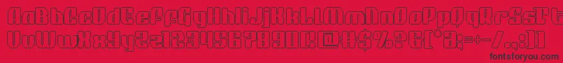 quasarpacerout Font – Black Fonts on Red Background