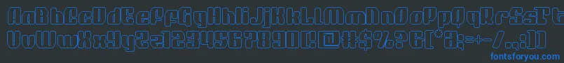 quasarpacerout Font – Blue Fonts on Black Background