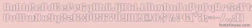 quasarpacerout Font – Gray Fonts on Pink Background