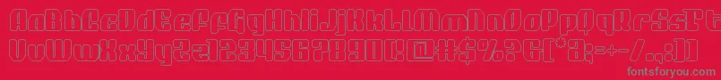 quasarpacerout Font – Gray Fonts on Red Background