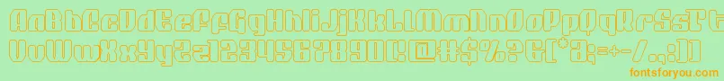 quasarpacerout Font – Orange Fonts on Green Background