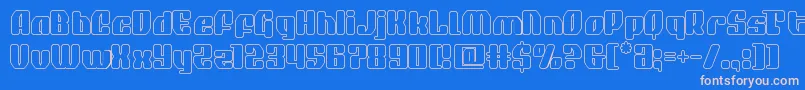 quasarpacerout Font – Pink Fonts on Blue Background