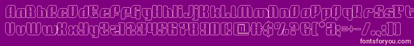 quasarpacerout Font – Pink Fonts on Purple Background