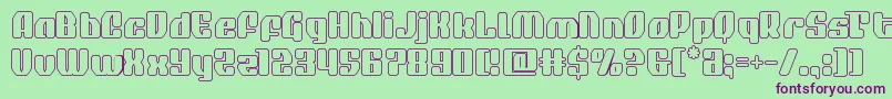 quasarpacerout Font – Purple Fonts on Green Background