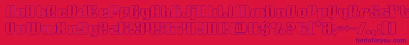 quasarpacerout Font – Purple Fonts on Red Background