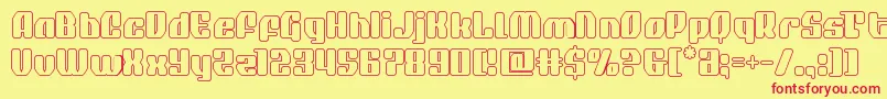 quasarpacerout Font – Red Fonts on Yellow Background