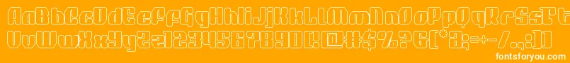 quasarpacerout Font – White Fonts on Orange Background