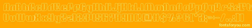 quasarpacerout Font – Yellow Fonts on Orange Background