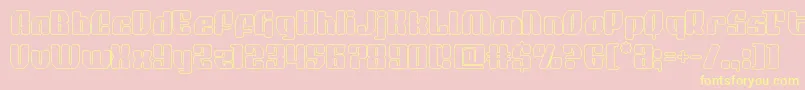 quasarpacerout Font – Yellow Fonts on Pink Background