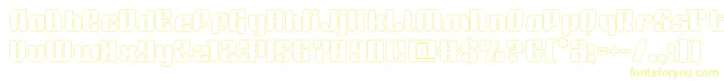 quasarpacerout Font – Yellow Fonts on White Background