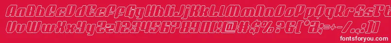 quasarpaceroutital Font – White Fonts on Red Background