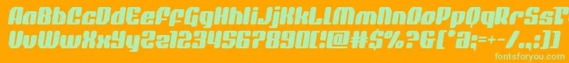 quasarpacersemital Font – Green Fonts on Orange Background