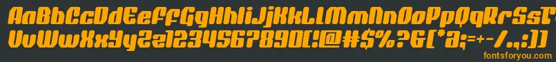 quasarpacersemital Font – Orange Fonts on Black Background