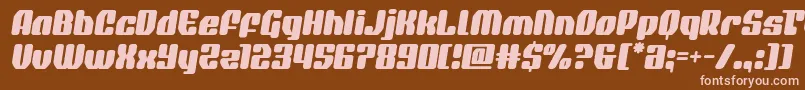 quasarpacersemital Font – Pink Fonts on Brown Background