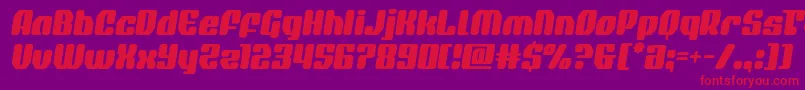 quasarpacersemital Font – Red Fonts on Purple Background