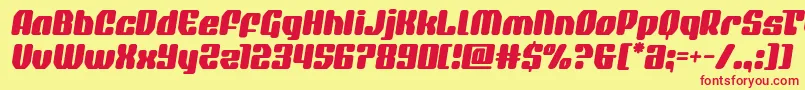 quasarpacersemital Font – Red Fonts on Yellow Background