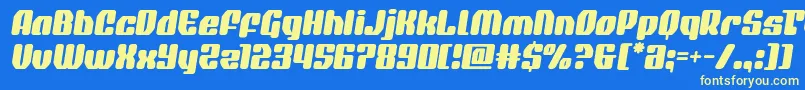 quasarpacersemital Font – Yellow Fonts on Blue Background