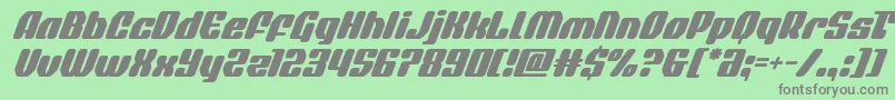 quasarpacersuperital Font – Gray Fonts on Green Background