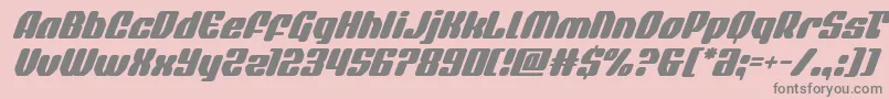 quasarpacersuperital Font – Gray Fonts on Pink Background