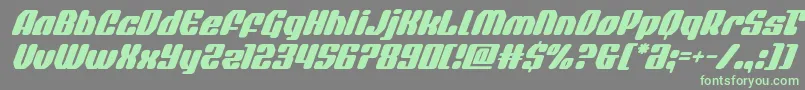 quasarpacersuperital Font – Green Fonts on Gray Background