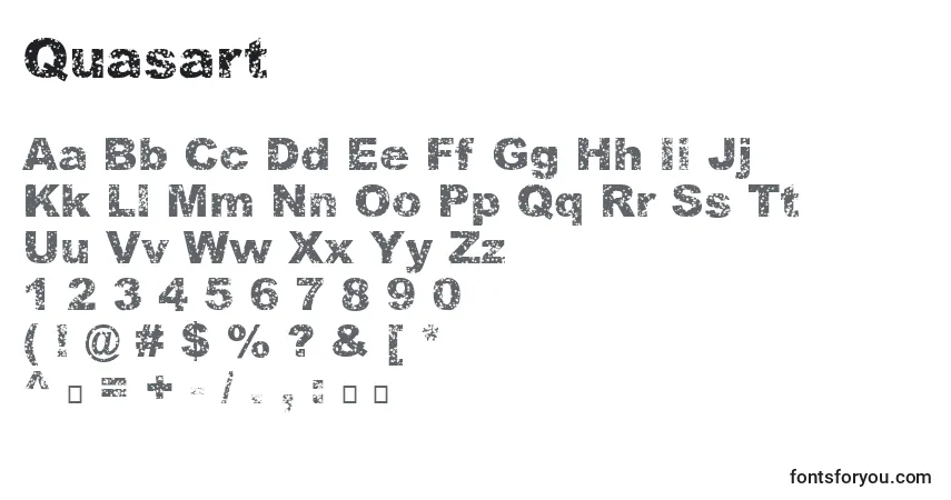 Шрифт Quasart (137714) – алфавит, цифры, специальные символы