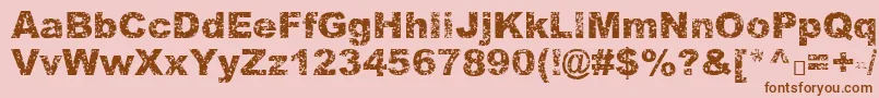 Quasart Font – Brown Fonts on Pink Background