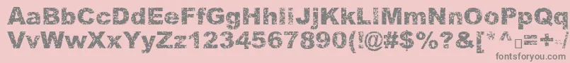 Quasart Font – Gray Fonts on Pink Background