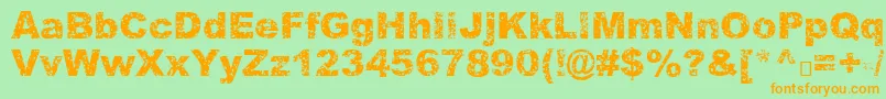 Quasart Font – Orange Fonts on Green Background