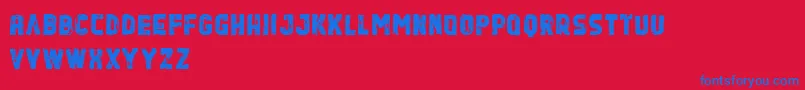 QuasharDemo Font – Blue Fonts on Red Background