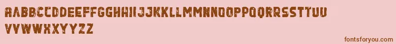 QuasharDemo Font – Brown Fonts on Pink Background