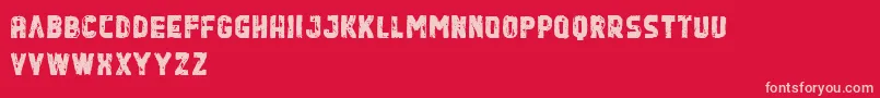 QuasharDemo Font – Pink Fonts on Red Background