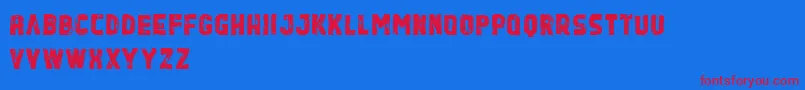 QuasharDemo Font – Red Fonts on Blue Background