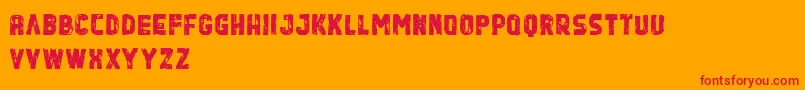 QuasharDemo Font – Red Fonts on Orange Background
