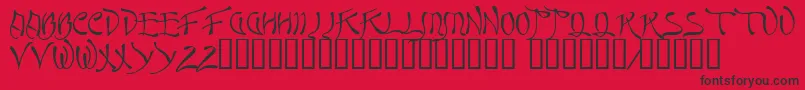 QUASI    Font – Black Fonts on Red Background