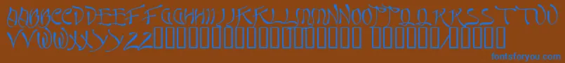 QUASI    Font – Blue Fonts on Brown Background