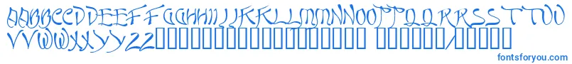 QUASI    Font – Blue Fonts on White Background