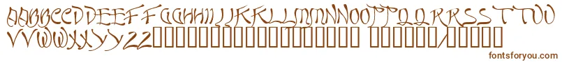 QUASI    Font – Brown Fonts on White Background