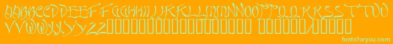 QUASI    Font – Green Fonts on Orange Background