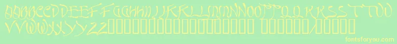QUASI    Font – Yellow Fonts on Green Background