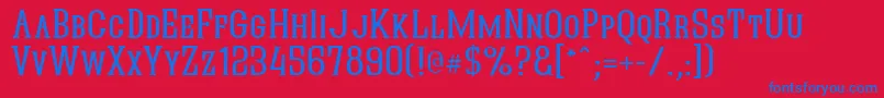 QUASIK   Font – Blue Fonts on Red Background